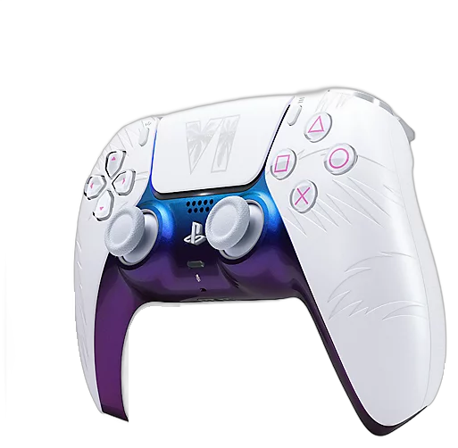 Manette sans fil DualSense édition limitée Grand Theft Auto VI Blanc, vue de trois quarts